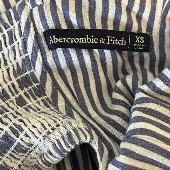 Abercrombie & Fitch Blue & White Striped Romper XS | Summer Beach Mini Romper - Picture 10 of 12